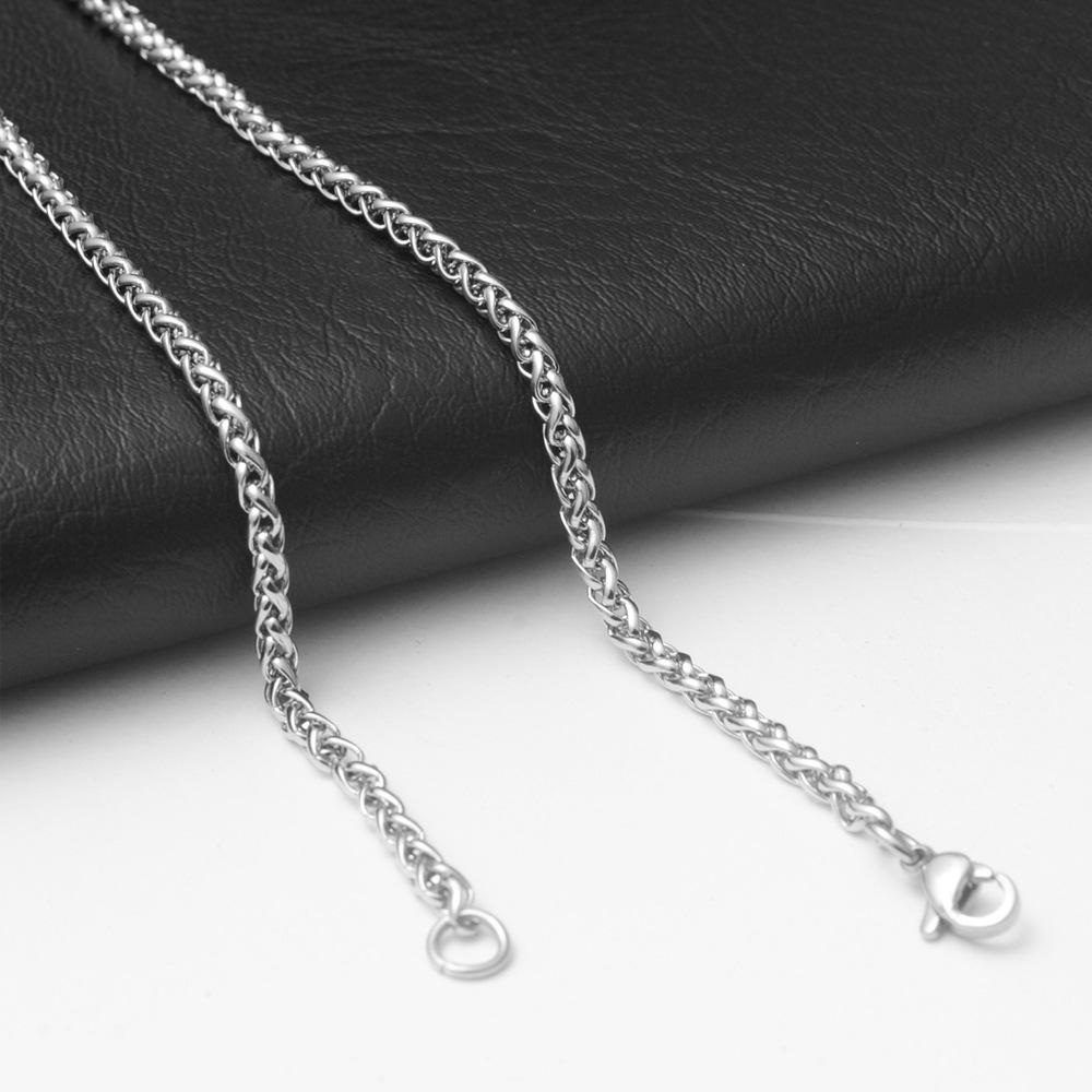 Stainless Steel Keel Chain/square Bead Chain 50cm/6cm/70cm European and American Fashion Versatile Accessories Chain