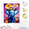 RUOPOTY Frame Diy Paint By Numbers For Adults Beginners Flower And Elephant Animal Wall Art Picture On Numbers For Home Decors