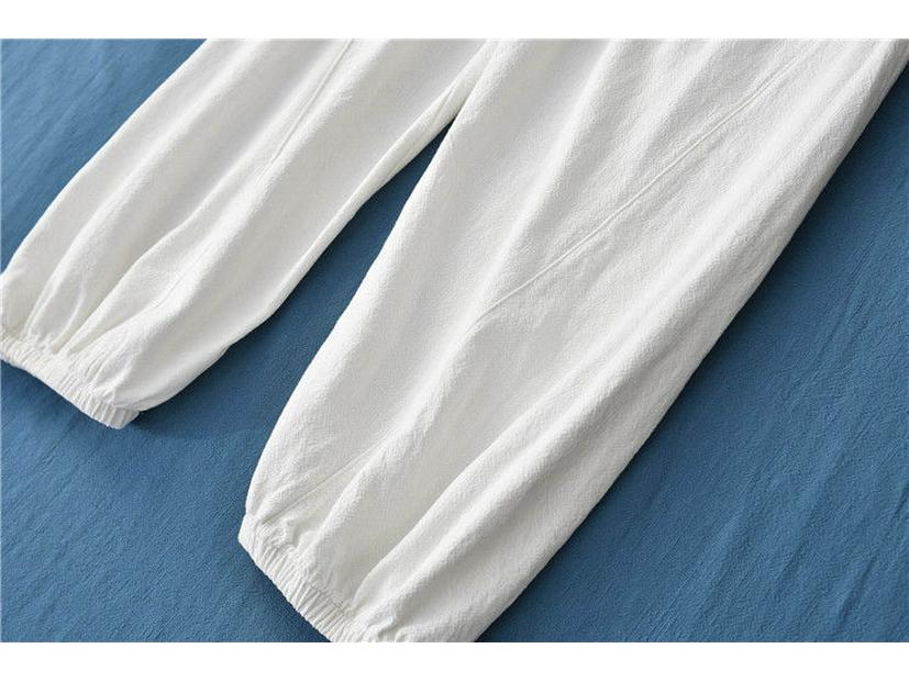 2021 Summer Breathable Cotton-Linen Anti-Mosquito Lantern Pants
