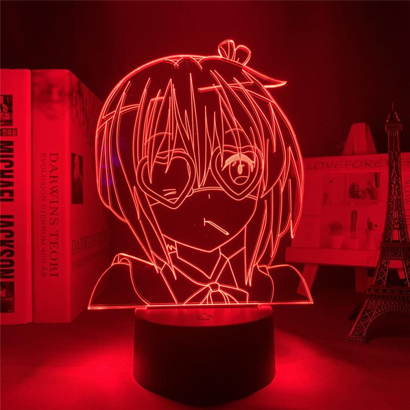 Love Chunibyo Other Delusions Anime Veilleuse LED Rikka Takanashi Couleurs Changeantes Tactile Télécommande Lampe de Chevet