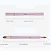 Telescopic Retractable Lip/brow Brush Aluminium Tube Double-ended Lipstick Brush  Women