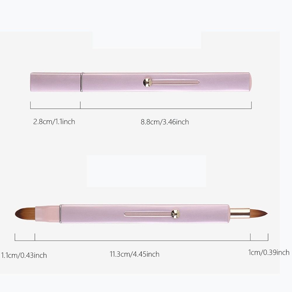 Aluminium Tube Retractable Lip/brow Brush Telescopic Double-ended Lipstick Brush  Make Up Tools