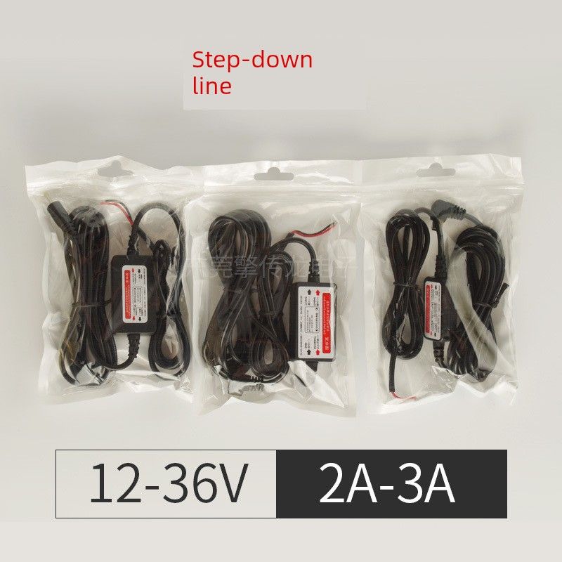 Driving Recorder Charging Cable 1A24V/12V To 5V Fireproof with Low Voltage Protection Power Supply Step-Down Cable