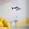 2D Flat Majestic Whale Iron Wall Art Laser Cut Tail Body Design Marine Nautical Decor for Bedroom Office Coastal Spaces