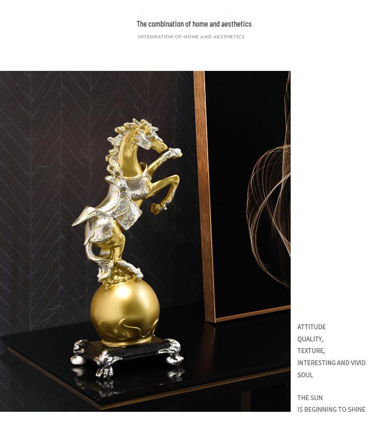Year of the Horse Little Pony Statue: Home Décor Ornament for Living Room and Wine Cabinet