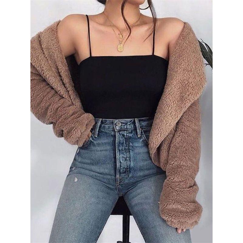 

Tube Top Solid Color All-Match Camisole Tube Top Solid Versatile Cami 1 one size