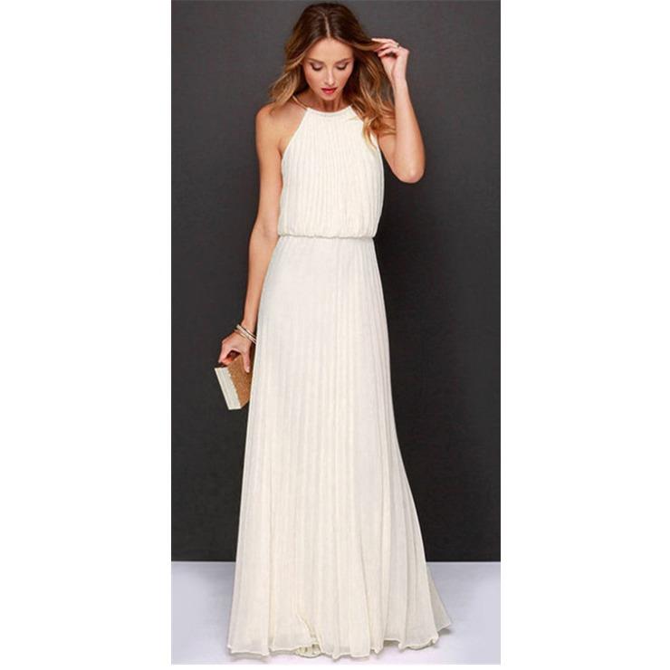 Sleeveless Bridle Pleated Fashionable and Sexy Dress