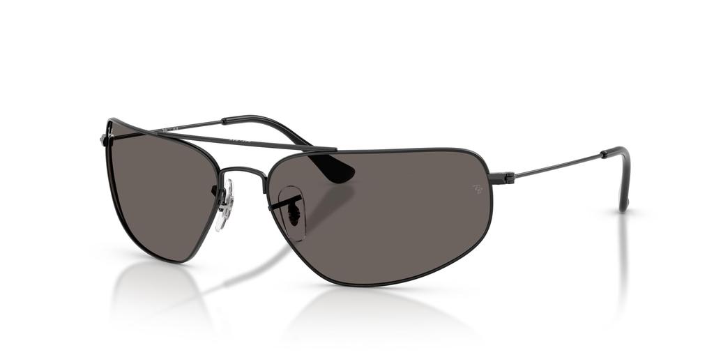 dark lens width 0RB3780 Ray-Ban sunglasses, unisex, frame/black, lens/crystal grey, 63mm,