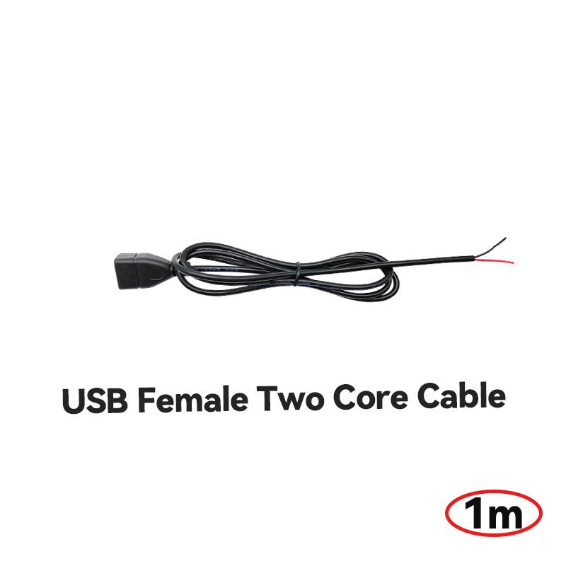 Copper USB Single Male Head Two Core Charging Cable Four Core Data Cable USB Connection Cable Tin Supply Cable Extension Cable