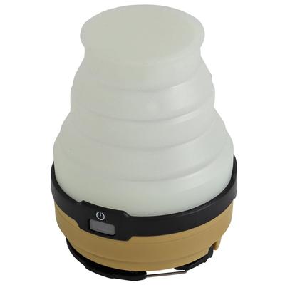 Lanterna solar LED DOD com carregamento USB, vendida, iluminação contínua, 80 horas, 200 lúmens, cor bronzeada, pop-up (Baterias separadamente) L1-427-TN