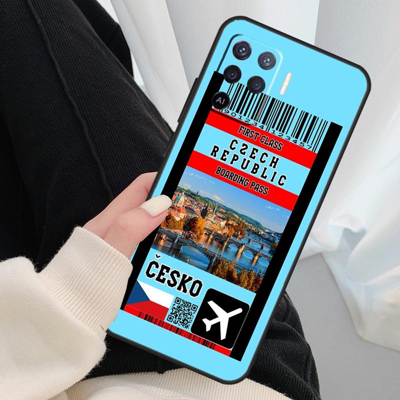 Czech Republic Czech Flag Case For Oppo A17 A57 A77 A40 A78 A54 A74 A94 A76 A16 A96 A18 A60 A80 A38 A58 A98 A15 A5 Pro
