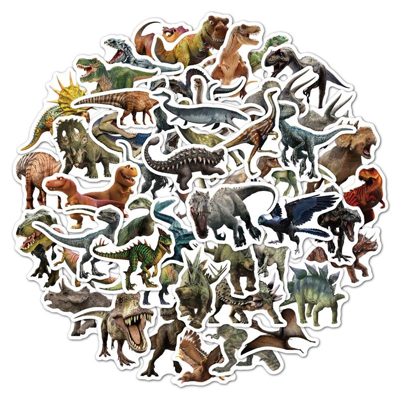 

50 шт./упак. наклейки с динозаврами водостойкие съемные декоративные наклейки «сделай сам» для багажа, скейтборда, ноутбуков 50pcs/pack