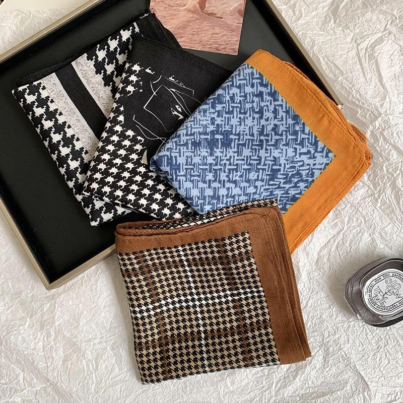 Silk scarf square scarf high-end new thickened warm scarf head scarf neck protection small scarf