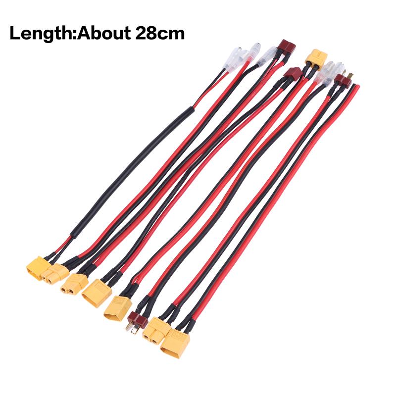 Xt60 Male To Bullet Terminal Conversion Cable Electric Bike Scooter Motor Female Battery Extension Cable 28Cm Ebike Accessories