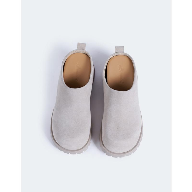 

Клиновидный каблук маффин большая голова в педальной сумке голова тапочки весна новый ленивый толстая подошва половина тапочек женщины 40 абрикосовый