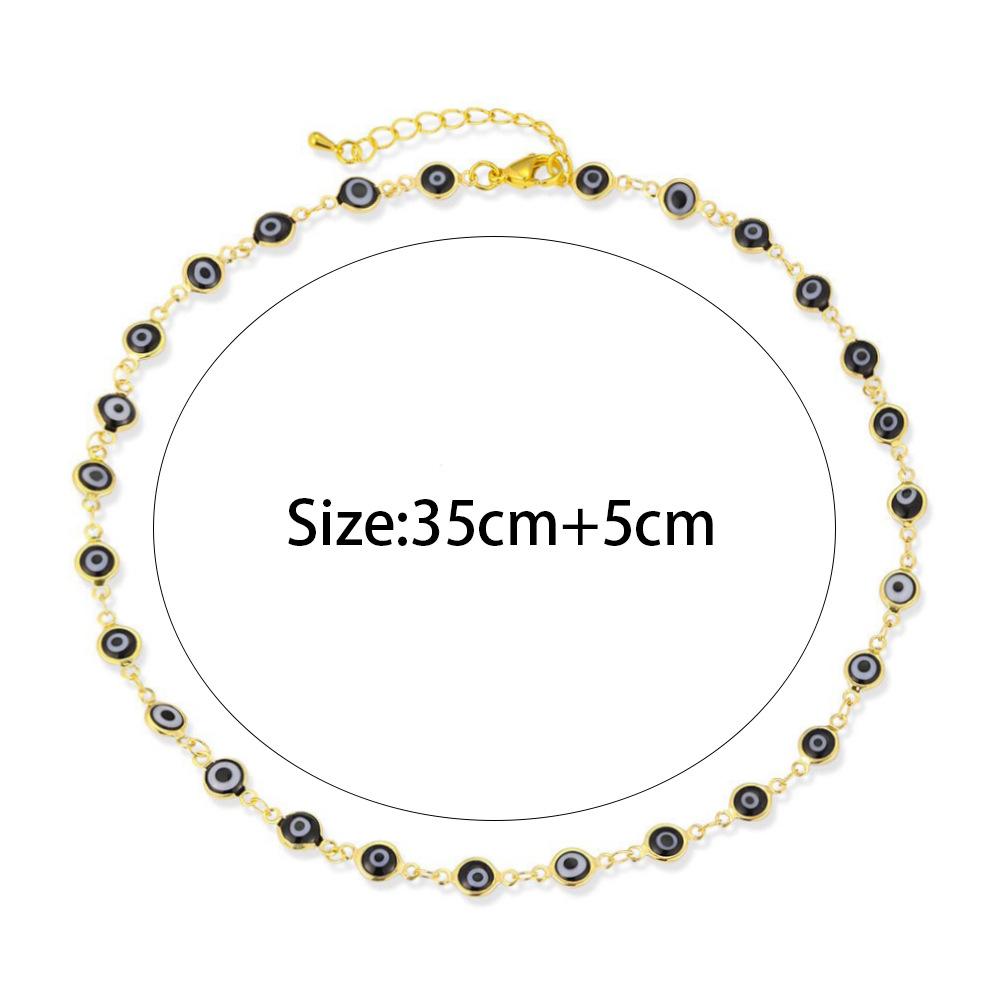 New Necklace Necklace of Devil's Eye Female Personality Minority Simple Creative Trend Mixed-color Clavicle Chain Jewelry