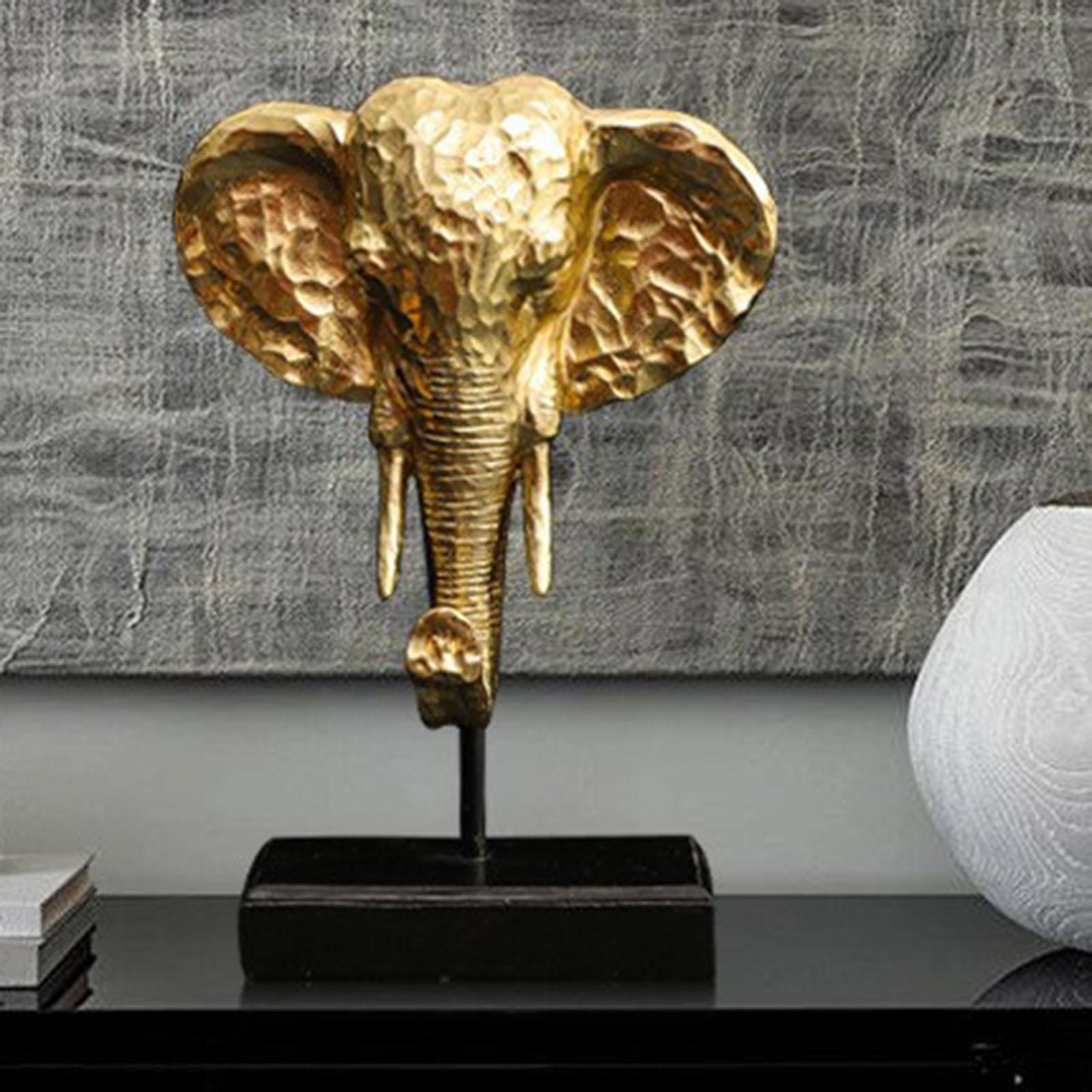 

Статуя слона, фигурка из смолы, декоративный подарок, Коллекционная скульптура животного, украшение для стола