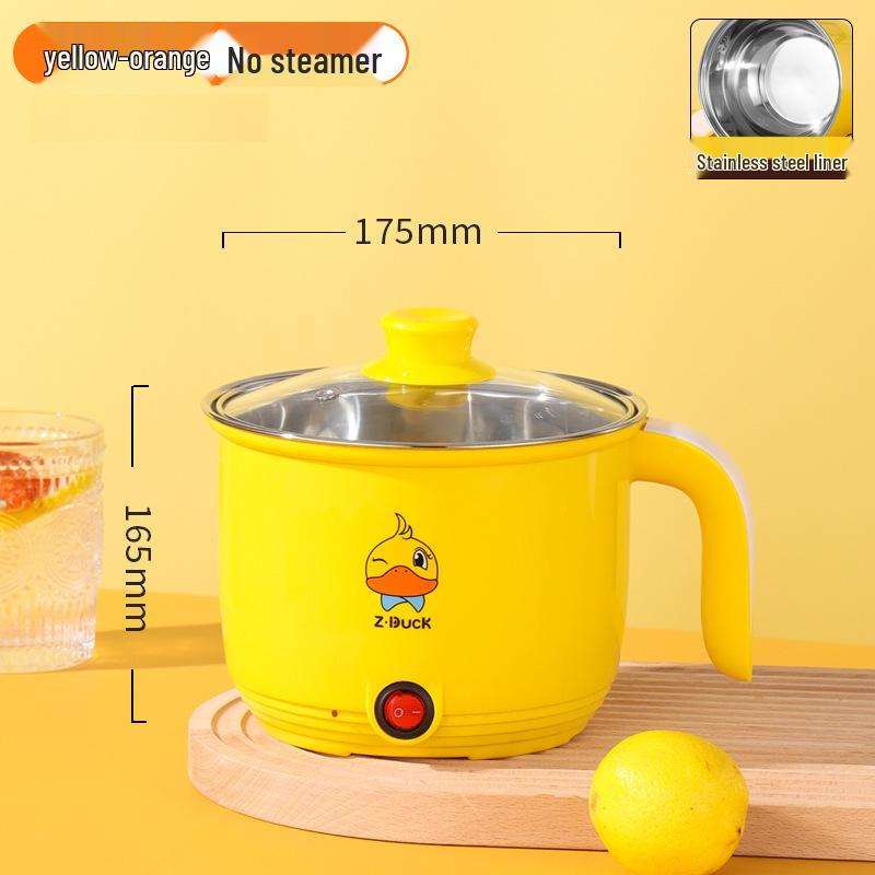 

Kara Duck Stainless Steel Electric Cooking Pot, Non-Stick, Single Handle, Two-Layer, Ideal for Noodles, Household, or Dormitory Use.