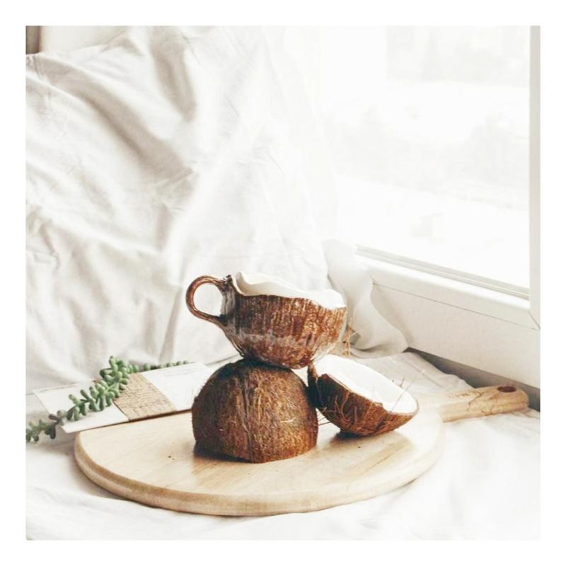 Personal Coconut Coffee Cups Ceramics Irregular Oatmeal Breakfast Water Cup Mug Mugs Ceramic Coffeeware Kitchen Dining Bar Home