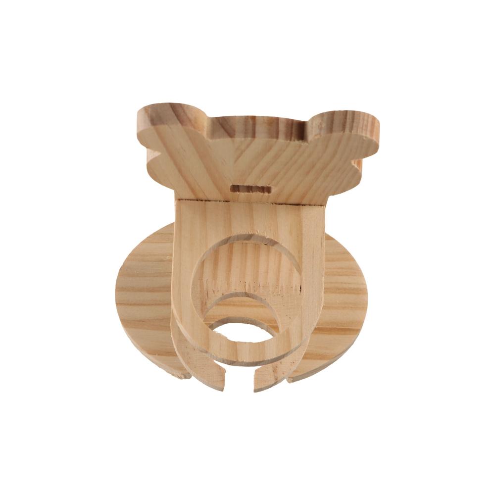 Holz-Hamster-Wasserflaschenhalter Verstellbarer Haustier-Wasserflaschenständer für Käfig