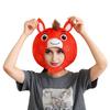 Horse Design Headcover Hat Chinese New Year Horse Mask Hat Money Horse Print Adjustable Photo Prop Festive Performance Costume Headwear