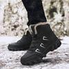 Large Size Heightening Outdoor Sports Cotton Shoes, Winter Velvet Warm Fluff Couple Snow Boots Casual High-top Men's Shoes