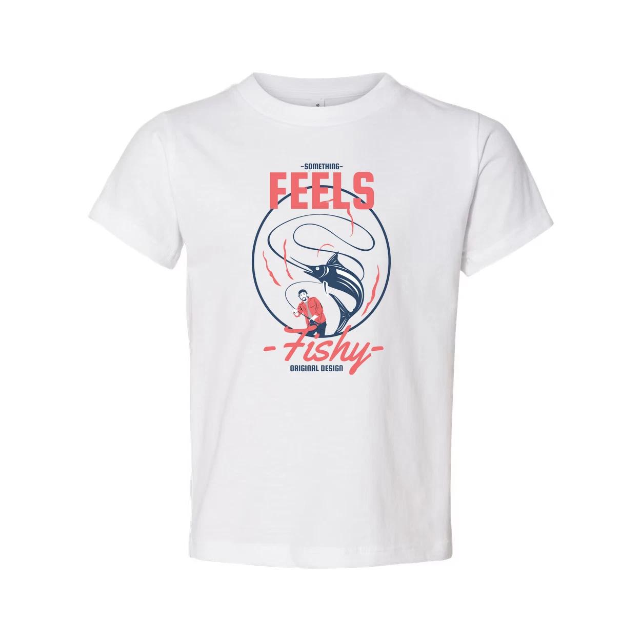Unisex Fishing T Shirt With Original Graphic Featuring Marlin And Fisherman Feel M