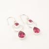 Natural Pink Tourmaline Gemstone 925 Sterling Silver Jewelry Dangle Earrings2.0" EE-140-12