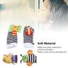 4pcs Wrist Rattle Foot Finder Socks Set for Baby Plush Stuffed Animals Hand Bracelet Rattle Feet Ankle Socks Soft Sensory Toys