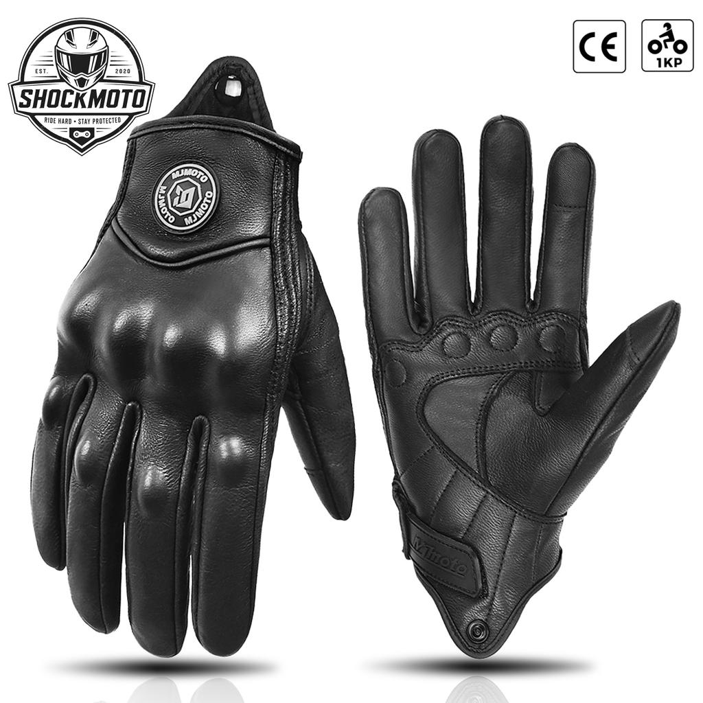 Klassieke Retro Leren Motorhandschoenen Zomer Slijtvast Antislip Mannen Vrouwen Mountainbike Moto Biker Fietsaccessoires