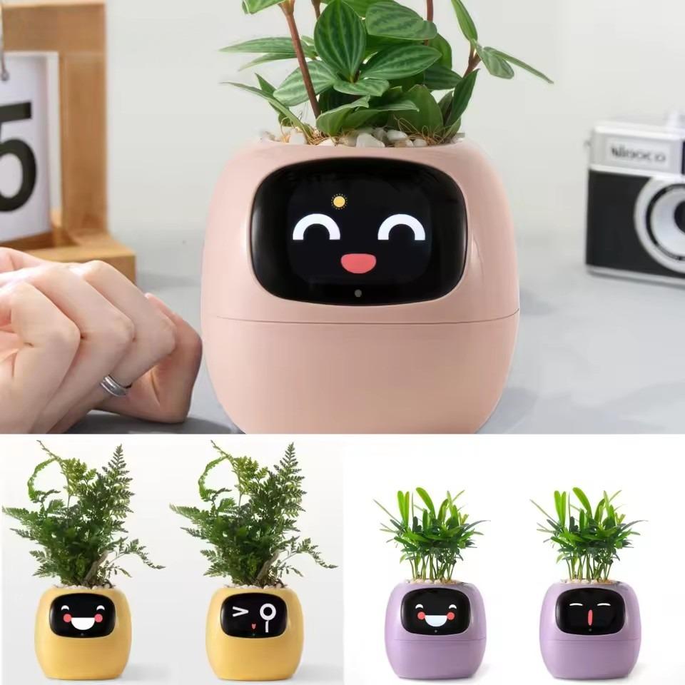 Smart Life Ivy Smart Planter, Oändligt Kul Över 49 Rika Uttryck, 7 Smarta Sensorer, AI-Chips Gör Det Enkelt och Roligt Att Odla Växter