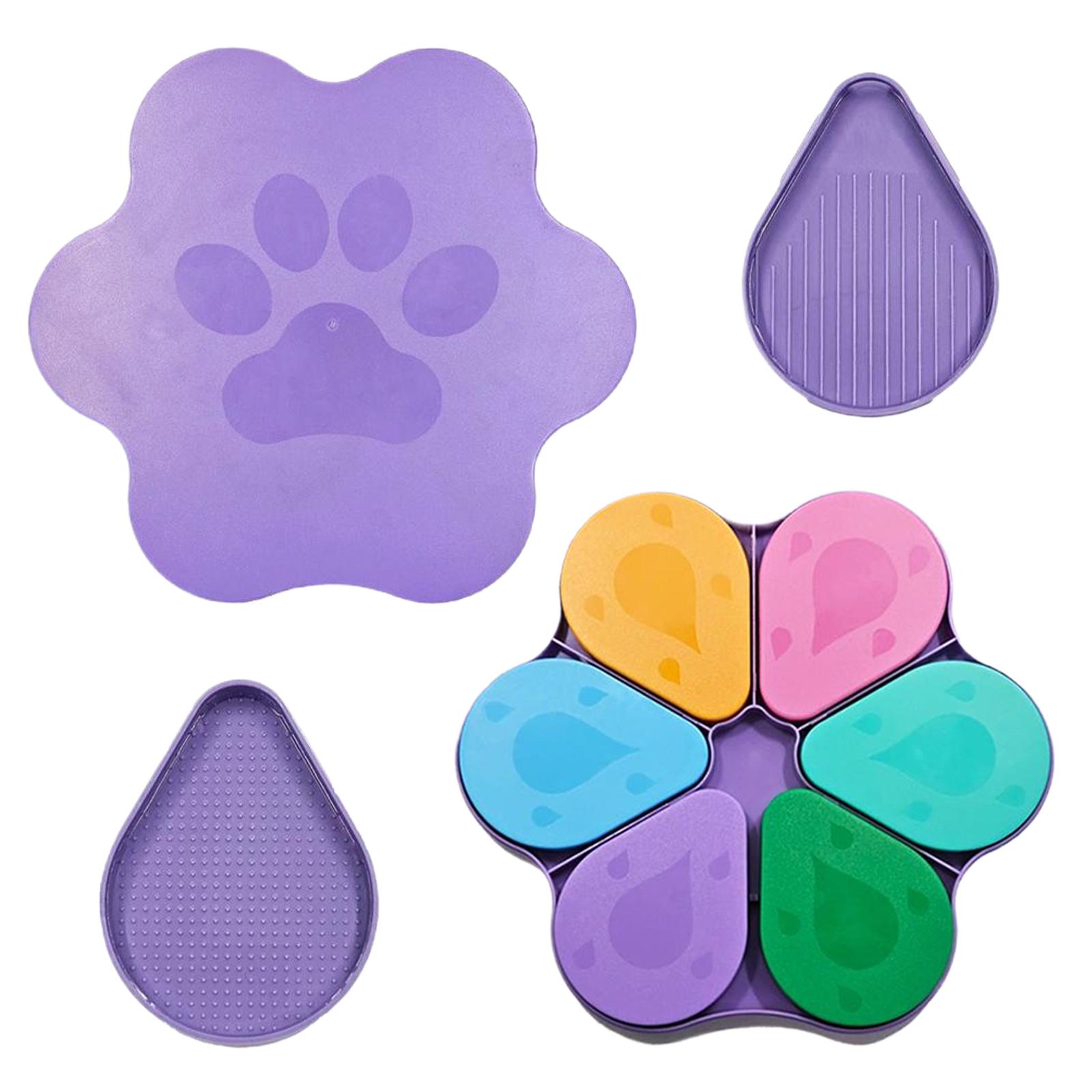

6PCS Diamond Painting Trays Cat Paw Diamond Art Storage Containers Accessories and Tools for DIY Crafts Gifts різнокольоровий