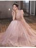 Colored Wedding Wedding Long Dress for Cocktail Party Large Size [Namie] Dress, Dress, Concerts, Dress, Bride, Dress, Wedding, Recital, (XXL, Pink)
