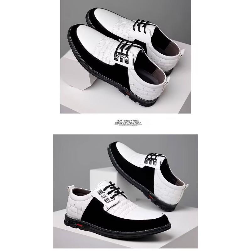 Zapatos Casuales de Hombre de Punta Redonda, Zapatos Casuales de Cordones Frontales, Zapatos Casuales de Hombre de Tacón Plano