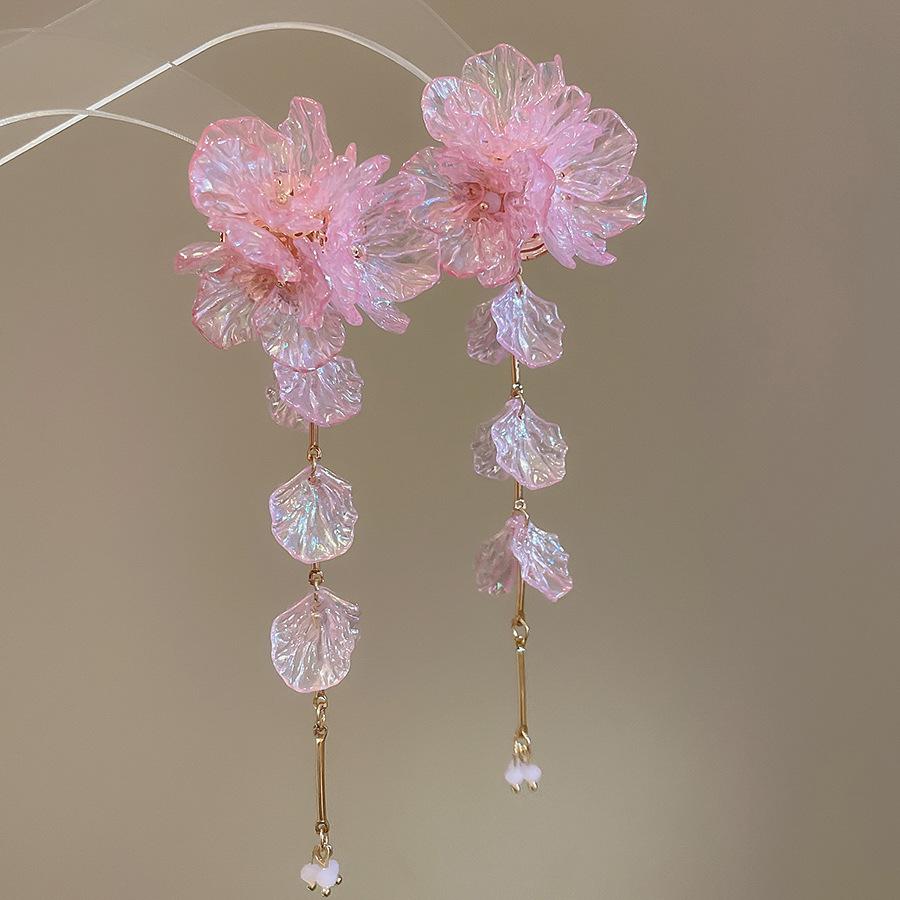 Bohemian Ethnic Style Feathers Fringed Earrings Ear Hooks Personalized Vacation Wind Ears