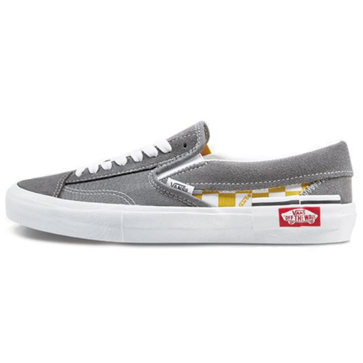 

Vans Slip-On CAP Checkerboard — кроссовки унисекс Pewter Mango Mojito, серые VN0A3WM5V0D
