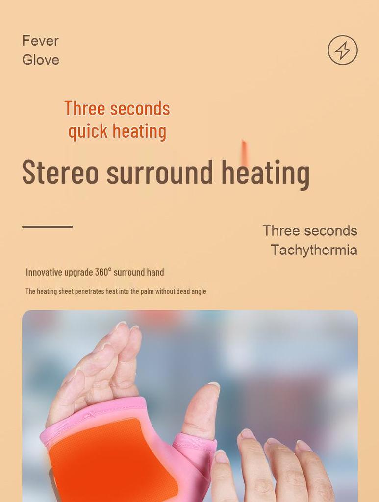 Rechargeable Electric Heated Cycling Gloves with USB Smart Graphene Warmer for Men and Women - Winter Use