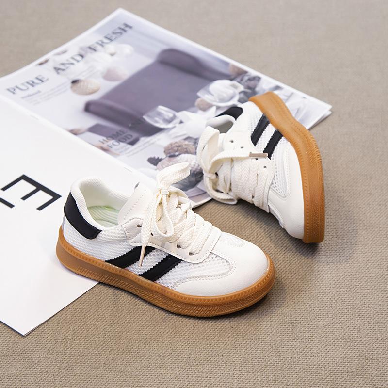 

Little white shoes women s mesh breathable casual moral training shoes 2025 autumn new flat classic versatile 30 чёрный