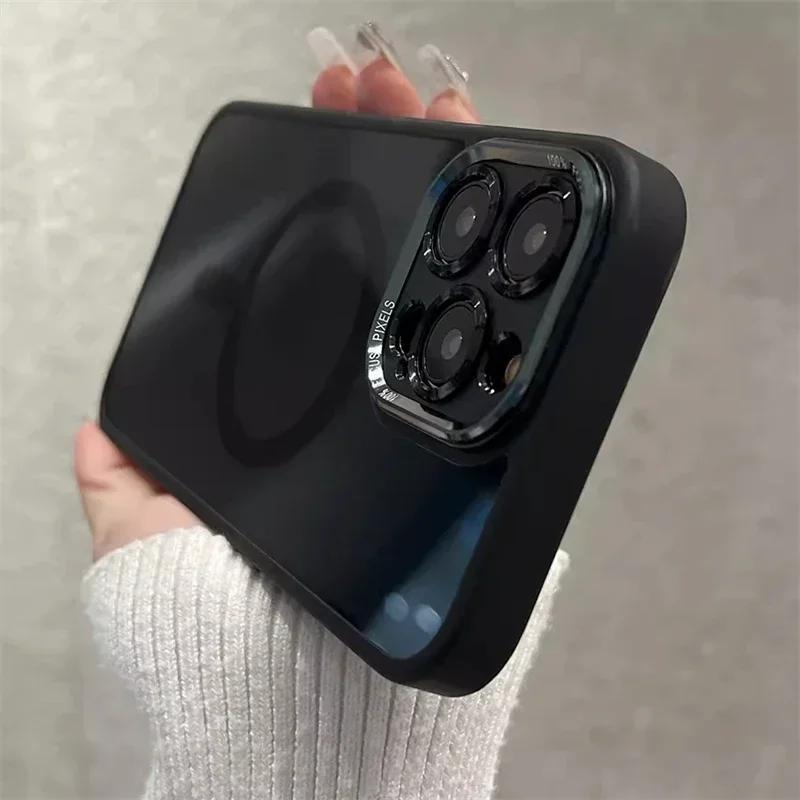 Acrylic Clear Magnetic For Magsafe Wireless Charge Case For iPhone 16 15 14 Plus 13 12 Pro Max Hybrid Shockproof Hard Back Cover