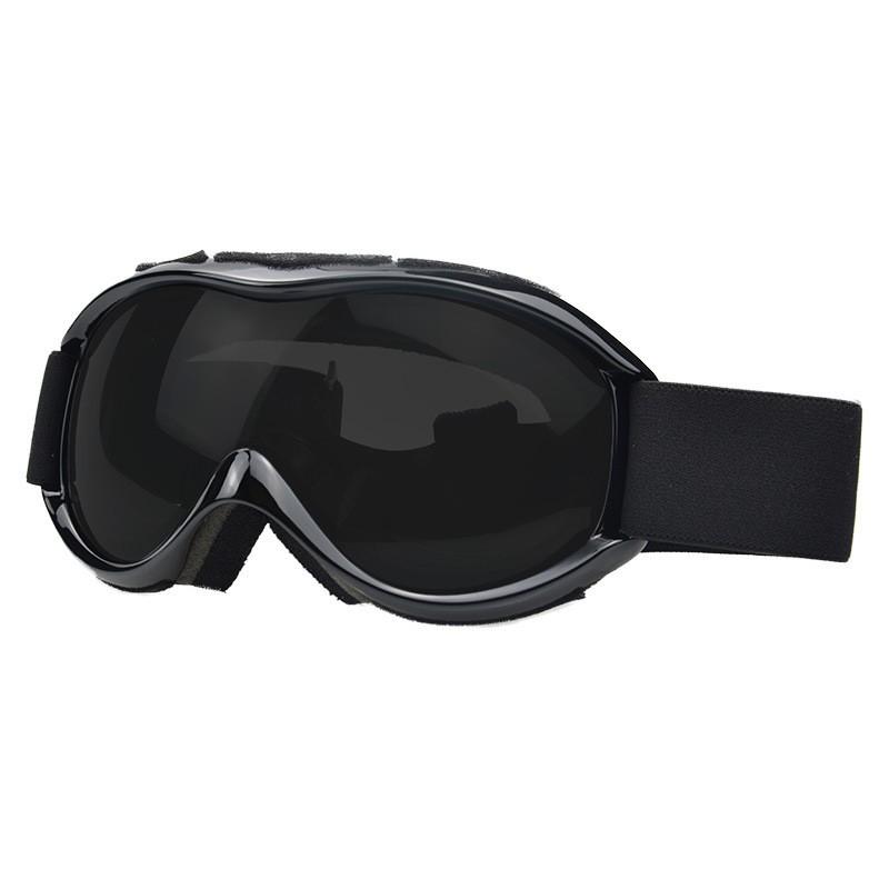Double-Layer Anti-Fog Ski Goggles Adults UV Protection Windproof Snowboarding Eyewear PC Lens Black