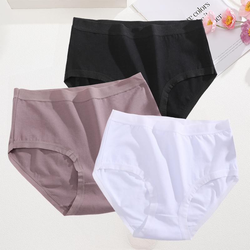 3Pcs/Set High Waist Underwear Cotton Panties Women Body Strips Underpants Plus Size Girls Briefs Female Lingerie Pantys