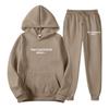 Independent Station Europe and the United States popular women's clothing letter printing hooded sweater fashion casual hair grabbing trousers set