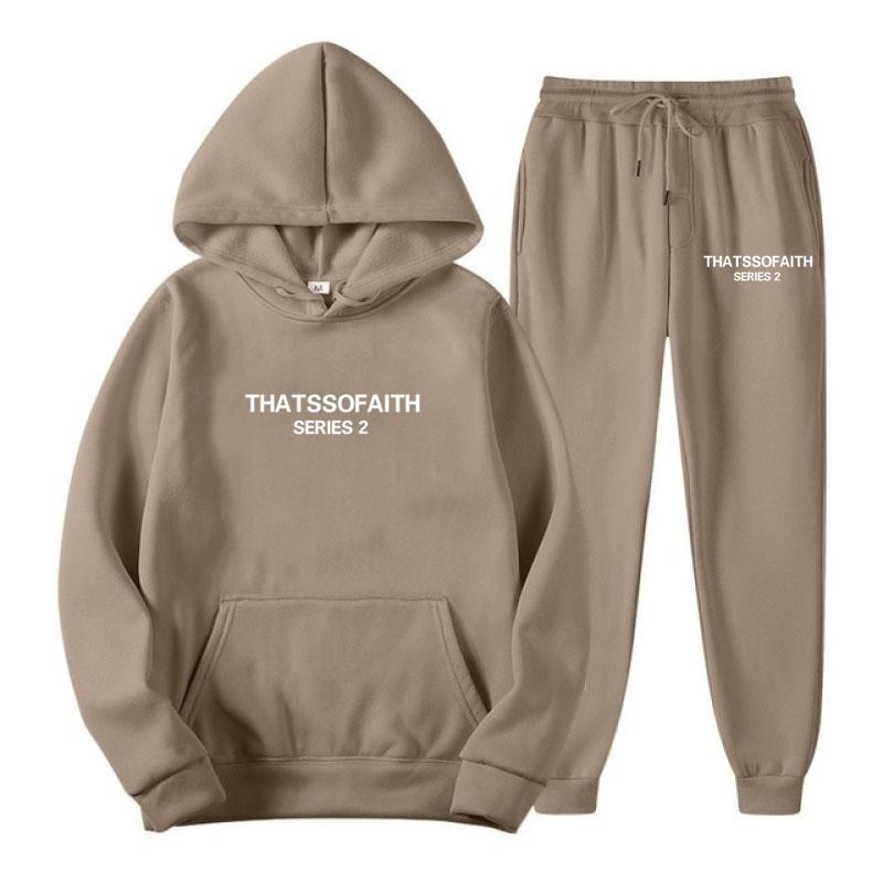 Independent Station Europe and the United States popular women's clothing letter printing hooded sweater fashion casual hair grabbing trousers set