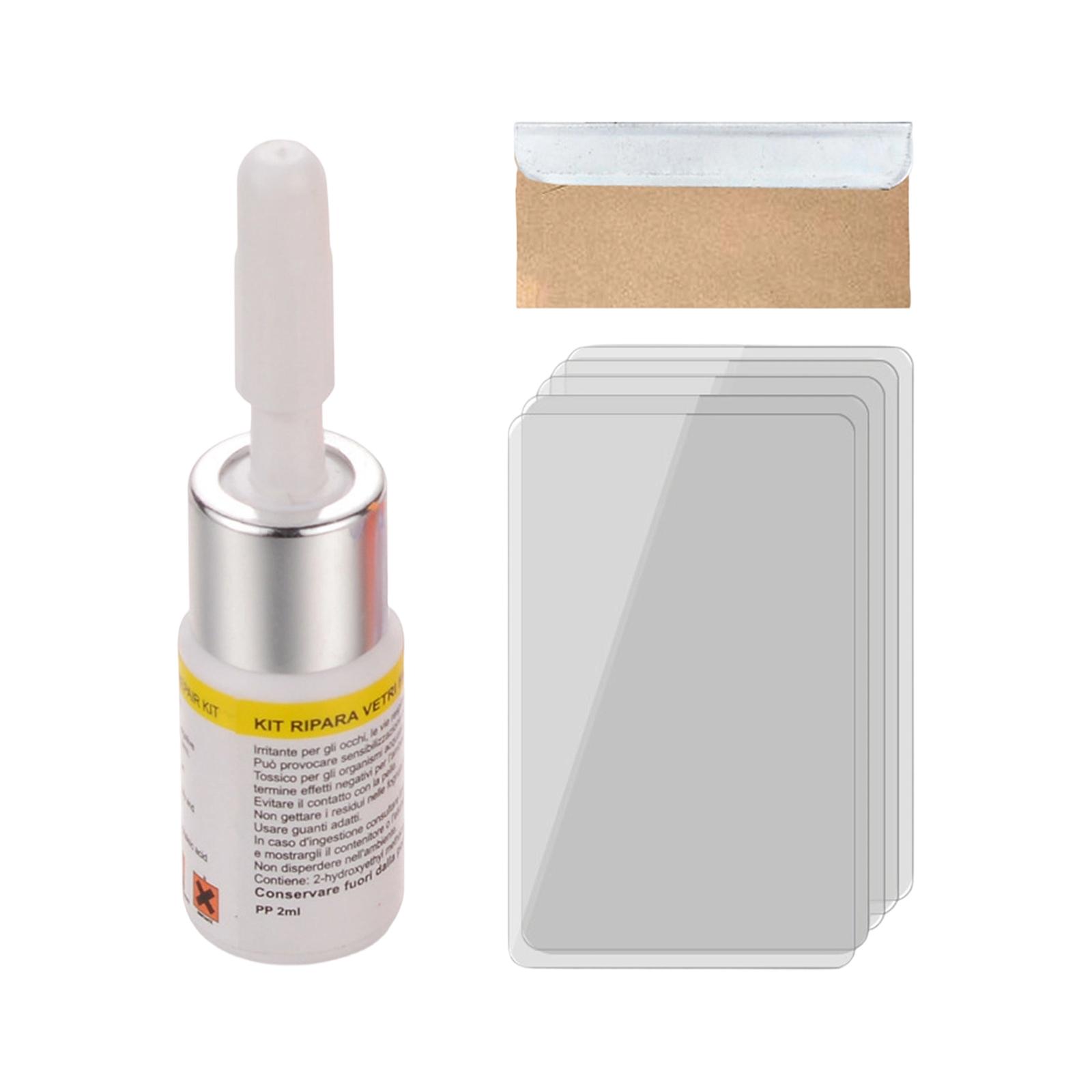 

Quick Windshield Crack Kit, Includes Liquid Sealant, Scraper, And Curing Film; A Multi-functional Car Glass Crack Kit.3ml