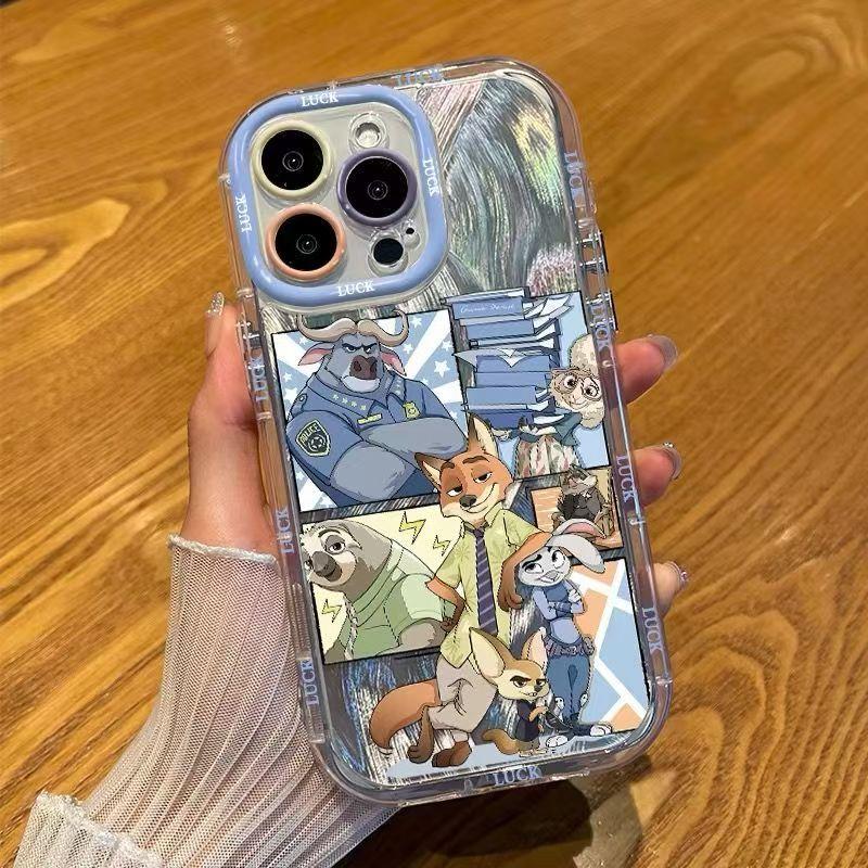 Zootopia Apple 16 Pro Max Phone Case 12/13/11 Shockproof X/14 Pro Trendy 12 Pro Full Coverage Shockproof