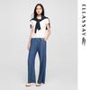 ELLASSAY 2025 S/S Women's Lyocell Draped Wide-Leg Jeans