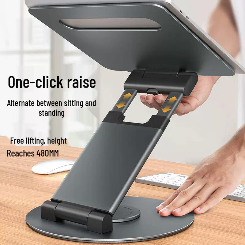 360° Rotating Height-Adjustable Foldable Laptop Cooling Stand
