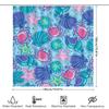 Vibrant Underwater World Shower Curtain Set Sea Shell Crab Starfish Design For Bathroom Decor