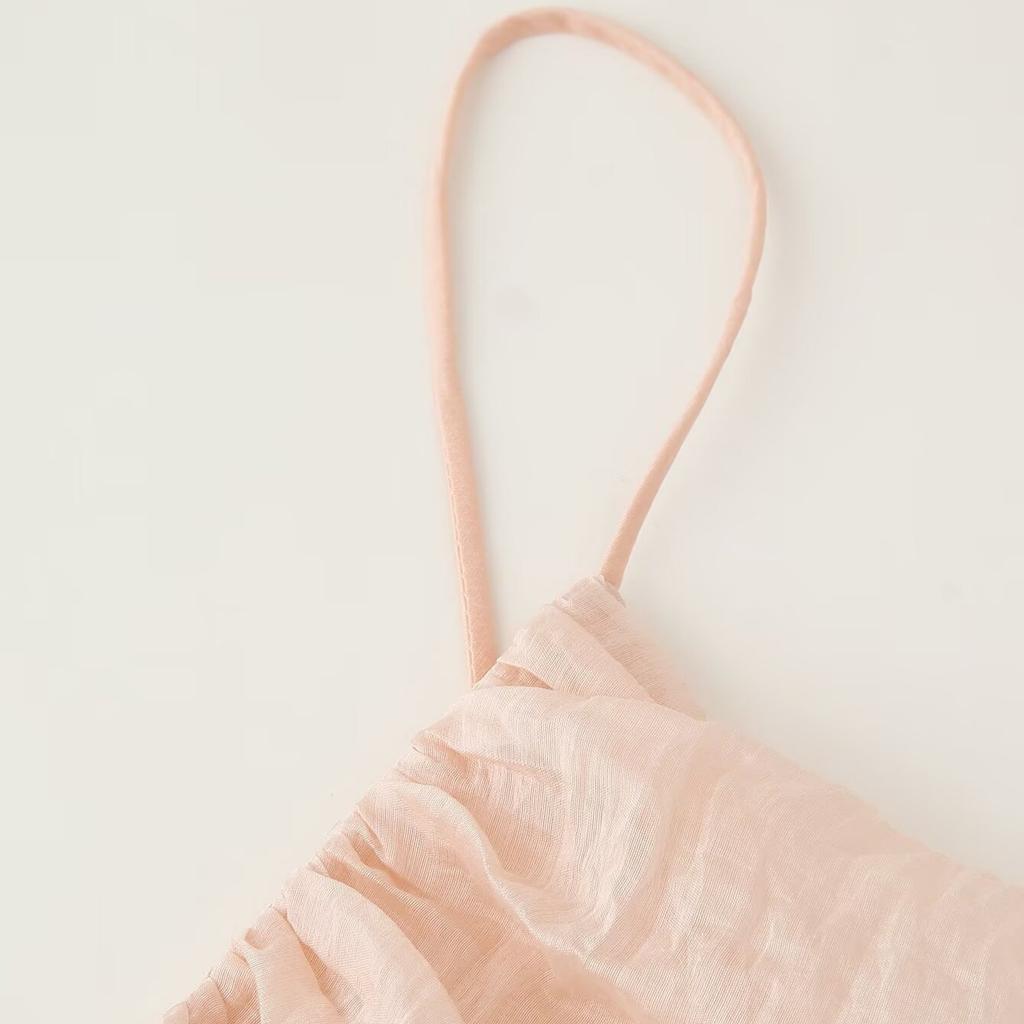 New Women's Elegant Fashion Laminated Decorative Underwear Midi Suspender Dress