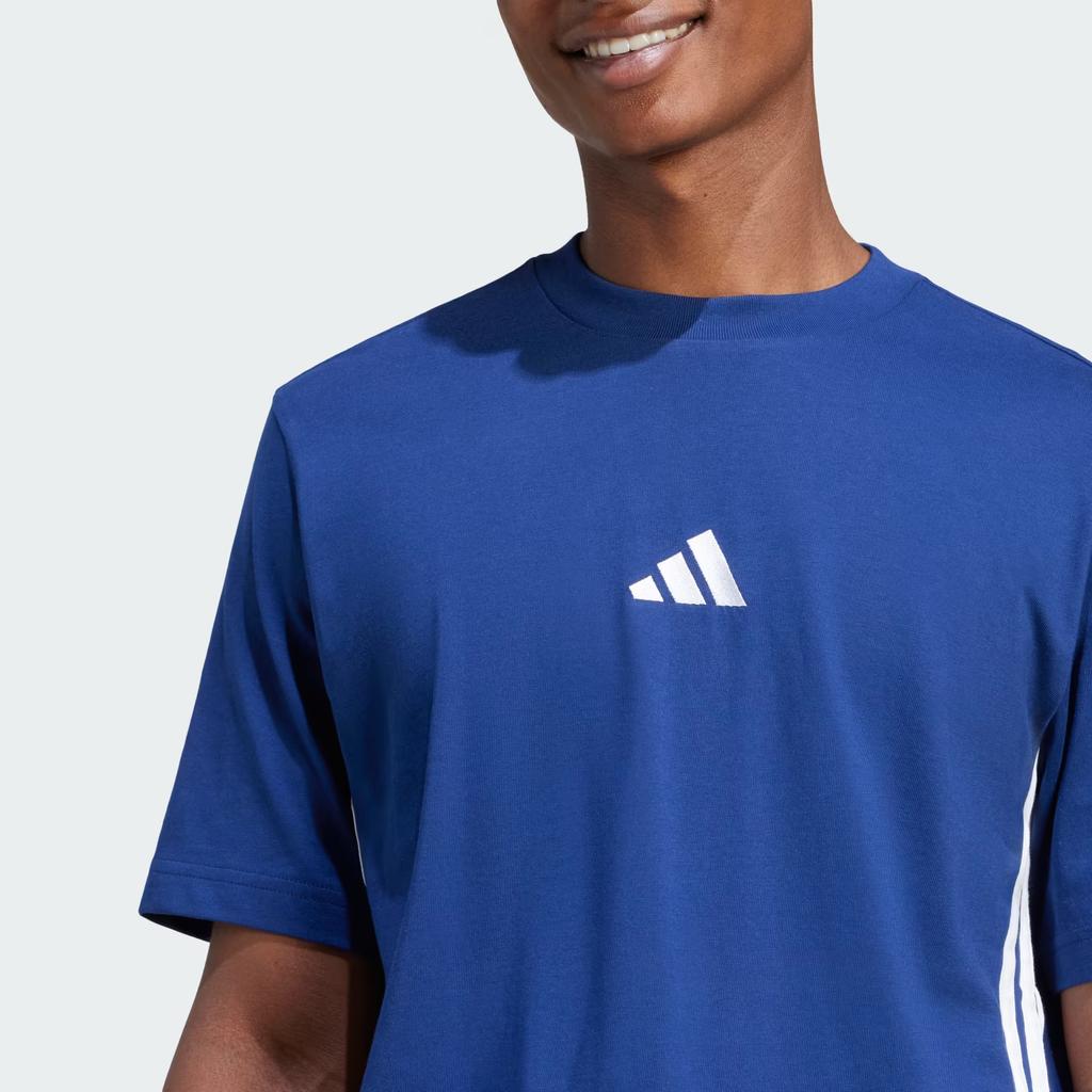 Adidas Logo Round Neck Short Sleeve T-Shirt Men Tops Dark-Blue JE6399
